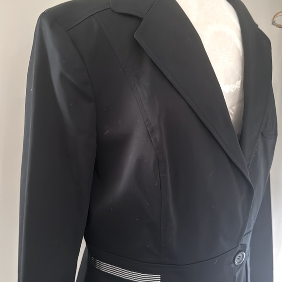 LOFT black jacket with one button and two simulated pockets size 14 - Picture 5 of 10